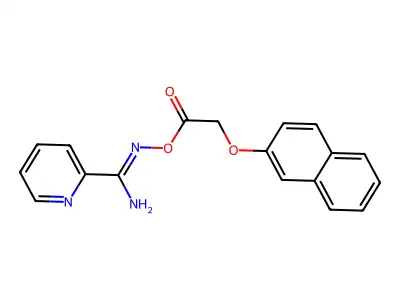 [(Z)-[amino(pyridin-2-yl)methylidene]amino] 2-naphthalen-2-yloxyacetate structure