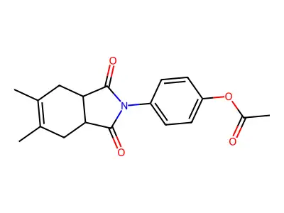 [4-(5,6-Dimethyl-1,3-dioxo-3a,4,7,7a-tetrahydroisoindol-2-yl)phenyl] acetate structure
