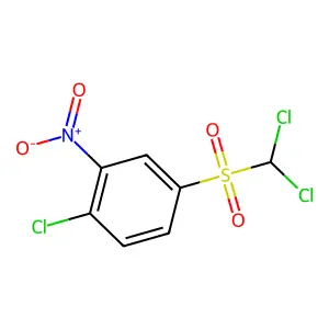 Benzene, 1-chloro-4-[(dichloromethyl)sulfonyl]-2-nitro- structure