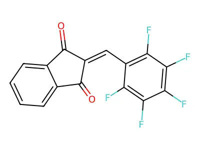 1H-Indene-1,3(2H)-dione, 2-[(pentafluorophenyl)methylene]- structure