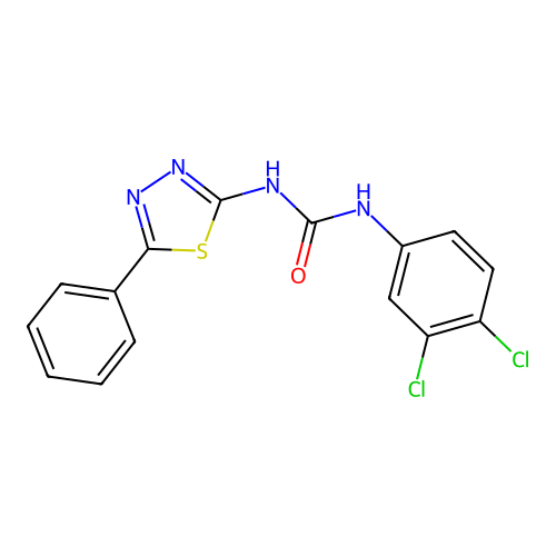 1-(3,4-Dichlorophenyl)-3-(5-phenyl-1,3,4-thiadiazol-2-yl)urea structure