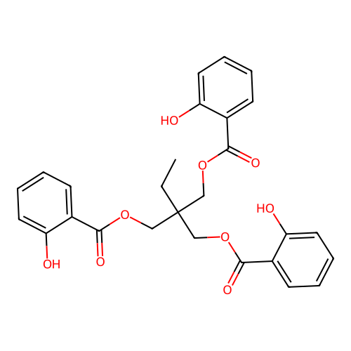 2,2-Bis[(2-hydroxybenzoyl)oxymethyl]butyl 2-hydroxybenzoate structure