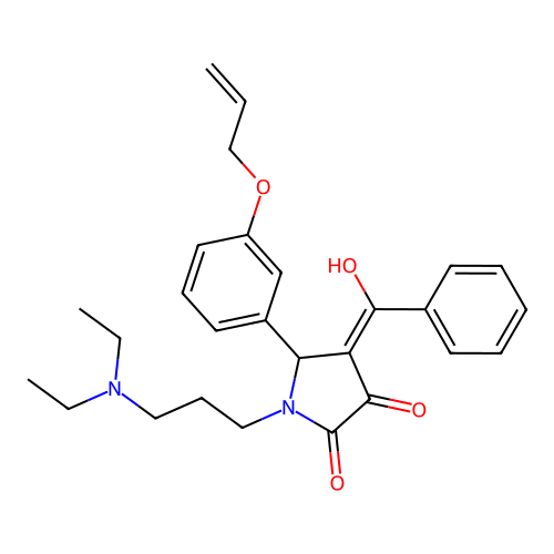 (4E)-1-[3-(diethylamino)propyl]-4-[hydroxy(phenyl)methylidene]-5-(3-prop-2-enoxyphenyl)pyrrolidine-2,3-dione structure