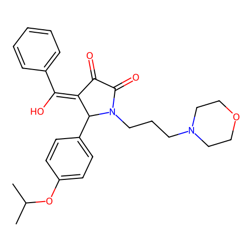 4-benzoyl-3-hydroxy-5-(4-isopropoxyphenyl)-1-(3-morpholinopropyl)-1H-pyrrol-2(5H)-one structure