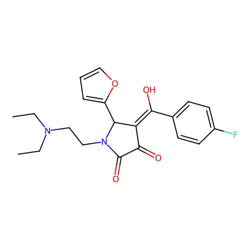 1-[2-(diethylamino)ethyl]-4-(4-fluorobenzoyl)-5-(furan-2-yl)-3-hydroxy-2,5-dihydro-1H-pyrrol-2-one structure