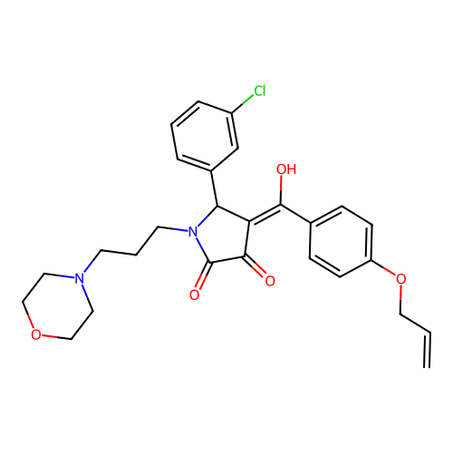 4-(4-(allyloxy)benzoyl)-5-(3-chlorophenyl)-3-hydroxy-1-(3-morpholinopropyl)-1H-pyrrol-2(5H)-one structure