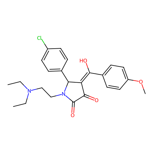 5-(4-chlorophenyl)-1-(2-(diethylamino)ethyl)-3-hydroxy-4-(4-methoxybenzoyl)-1H-pyrrol-2(5H)-one structure