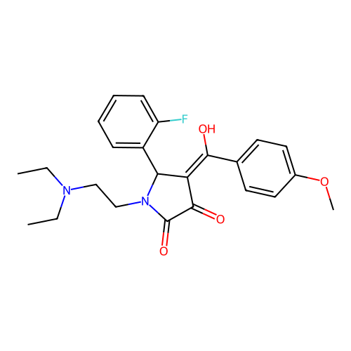 1-(2-(diethylamino)ethyl)-5-(2-fluorophenyl)-3-hydroxy-4-(4-methoxybenzoyl)-1H-pyrrol-2(5H)-one structure