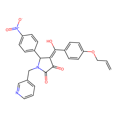 4-[4-(ALLYLOXY)BENZOYL]-3-HYDROXY-5-(4-NITROPHENYL)-1-(3-PYRIDINYLMETHYL)-1,5-DIHYDRO-2H-PYRROL-2-ONE structure