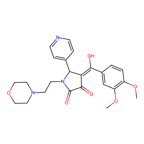 4-(3,4-dimethoxybenzoyl)-3-hydroxy-1-(2-morpholinoethyl)-5-(pyridin-4-yl)-1H-pyrrol-2(5H)-one structure