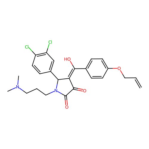 5-(3,4-dichlorophenyl)-1-[3-(dimethylamino)propyl]-3-hydroxy-4-[4-(prop-2-en-1-yloxy)benzoyl]-2,5-dihydro-1H-pyrrol-2-one structure