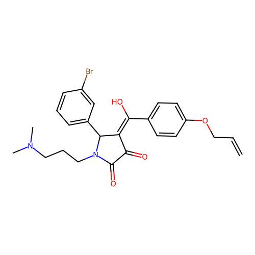 4-(4-(allyloxy)benzoyl)-5-(3-bromophenyl)-1-(3-(dimethylamino)propyl)-3-hydroxy-1H-pyrrol-2(5H)-one structure