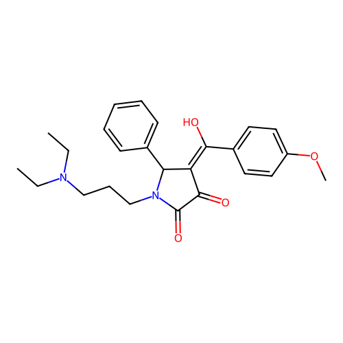 1-(3-(diethylamino)propyl)-3-hydroxy-4-(4-methoxybenzoyl)-5-phenyl-1H-pyrrol-2(5H)-one structure