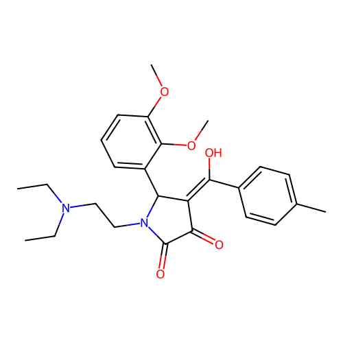 1-(2-(diethylamino)ethyl)-5-(2,3-dimethoxyphenyl)-3-hydroxy-4-(4-methylbenzoyl)-1H-pyrrol-2(5H)-one structure