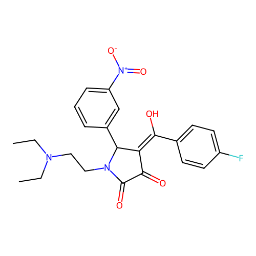 1-(2-(diethylamino)ethyl)-4-(4-fluorobenzoyl)-3-hydroxy-5-(3-nitrophenyl)-1H-pyrrol-2(5H)-one structure