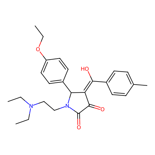 1-(2-(diethylamino)ethyl)-5-(4-ethoxyphenyl)-3-hydroxy-4-(4-methylbenzoyl)-1H-pyrrol-2(5H)-one structure