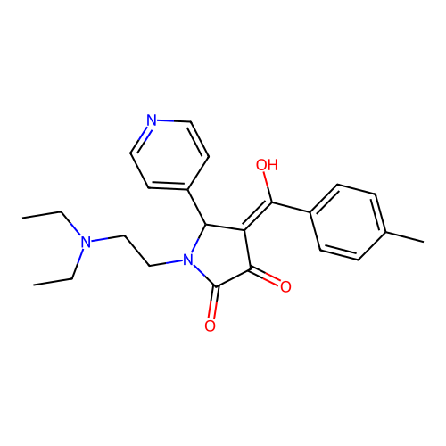 1-(2-(diethylamino)ethyl)-3-hydroxy-4-(4-methylbenzoyl)-5-(pyridin-4-yl)-1H-pyrrol-2(5H)-one structure