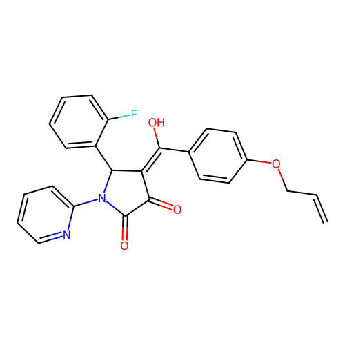 4-(4-(allyloxy)benzoyl)-5-(2-fluorophenyl)-3-hydroxy-1-(pyridin-2-yl)-1H-pyrrol-2(5H)-one structure