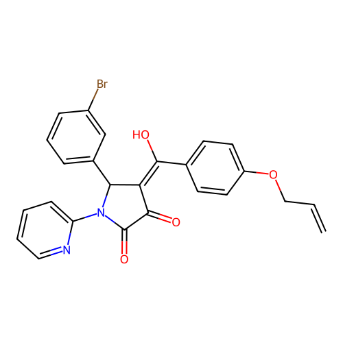 4-(4-(allyloxy)benzoyl)-5-(3-bromophenyl)-3-hydroxy-1-(pyridin-2-yl)-1H-pyrrol-2(5H)-one structure