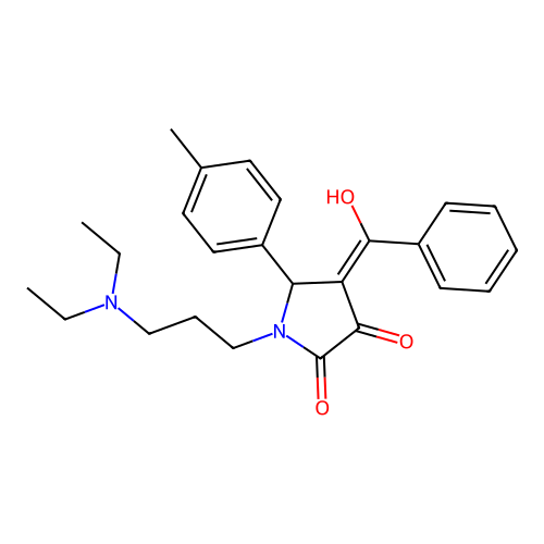 4-benzoyl-1-(3-(diethylamino)propyl)-3-hydroxy-5-(p-tolyl)-1H-pyrrol-2(5H)-one structure