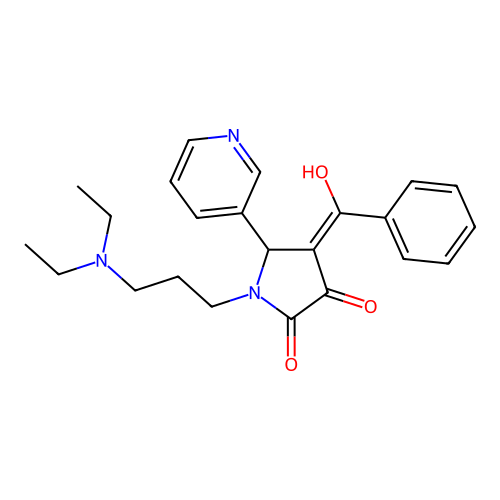 4-benzoyl-1-(3-(diethylamino)propyl)-3-hydroxy-5-(pyridin-3-yl)-1H-pyrrol-2(5H)-one structure