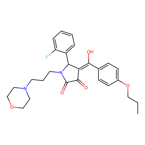 5-(2-fluorophenyl)-3-hydroxy-1-(3-morpholinopropyl)-4-(4-propoxybenzoyl)-1H-pyrrol-2(5H)-one structure