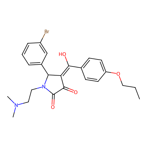 5-(3-bromophenyl)-1-(2-(dimethylamino)ethyl)-3-hydroxy-4-(4-propoxybenzoyl)-1H-pyrrol-2(5H)-one structure