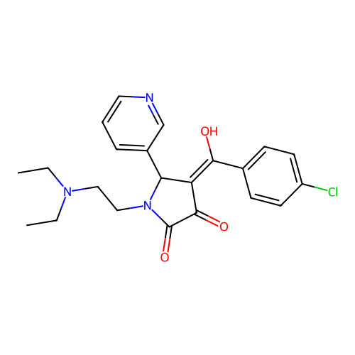 4-(4-chlorobenzoyl)-1-(2-(diethylamino)ethyl)-3-hydroxy-5-(pyridin-3-yl)-1H-pyrrol-2(5H)-one structure