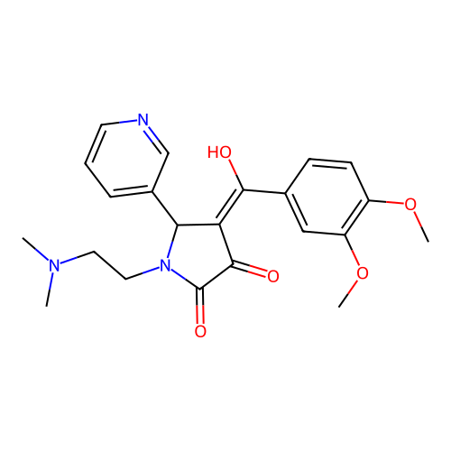 4-(3,4-dimethoxybenzoyl)-1-(2-(dimethylamino)ethyl)-3-hydroxy-5-(pyridin-3-yl)-1H-pyrrol-2(5H)-one structure