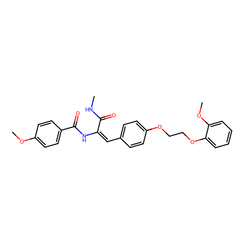 (2Z)-3-{4-[2-(2-METHOXYPHENOXY)ETHOXY]PHENYL}-2-[(4-METHOXYPHENYL)FORMAMIDO]-N-METHYLPROP-2-ENAMIDE structure