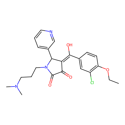 4-(3-chloro-4-ethoxybenzoyl)-1-(3-(dimethylamino)propyl)-3-hydroxy-5-(pyridin-3-yl)-1H-pyrrol-2(5H)-one structure