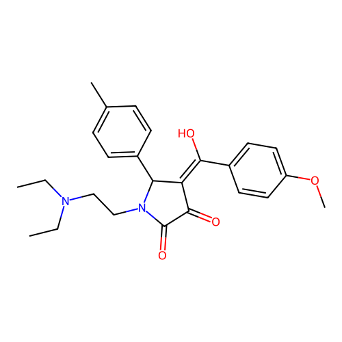 1-(2-(diethylamino)ethyl)-3-hydroxy-4-(4-methoxybenzoyl)-5-(p-tolyl)-1H-pyrrol-2(5H)-one structure