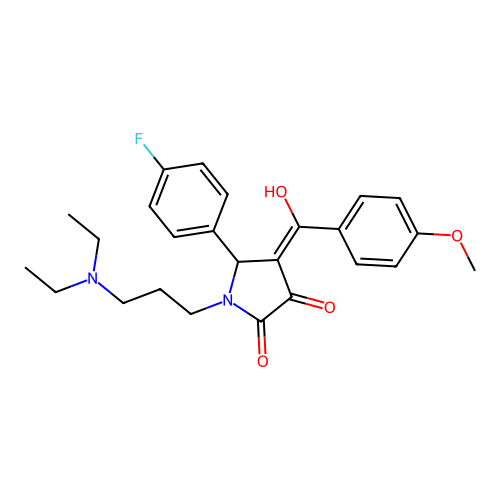 1-(3-(diethylamino)propyl)-5-(4-fluorophenyl)-3-hydroxy-4-(4-methoxybenzoyl)-1H-pyrrol-2(5H)-one structure