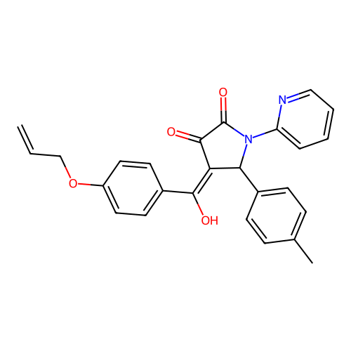 4-(4-(allyloxy)benzoyl)-3-hydroxy-1-(pyridin-2-yl)-5-(p-tolyl)-1H-pyrrol-2(5H)-one structure