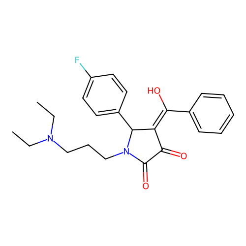 4-benzoyl-1-(3-(diethylamino)propyl)-5-(4-fluorophenyl)-3-hydroxy-1H-pyrrol-2(5H)-one structure