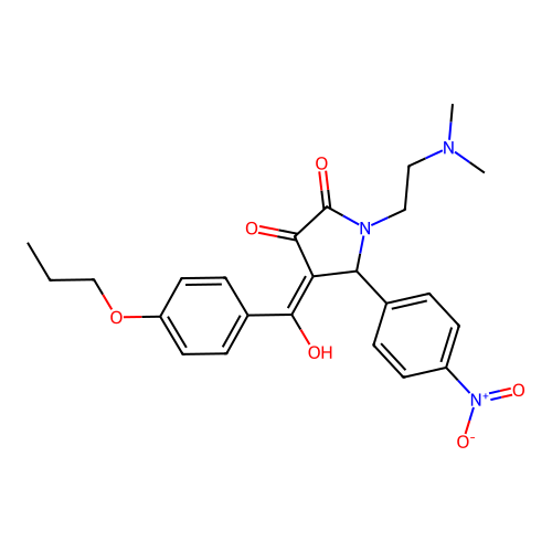 1-(2-(dimethylamino)ethyl)-3-hydroxy-5-(4-nitrophenyl)-4-(4-propoxybenzoyl)-1H-pyrrol-2(5H)-one structure