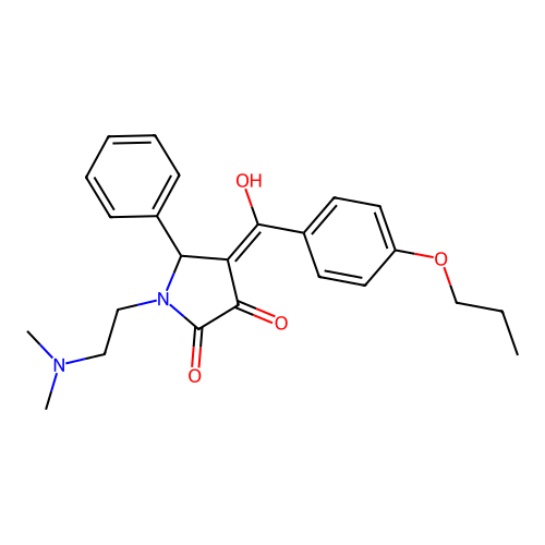 1-(2-(dimethylamino)ethyl)-3-hydroxy-5-phenyl-4-(4-propoxybenzoyl)-1H-pyrrol-2(5H)-one structure