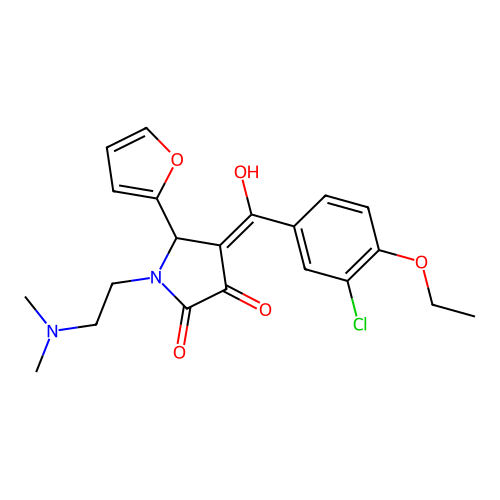 4-(3-chloro-4-ethoxybenzoyl)-1-[2-(dimethylamino)ethyl]-5-(furan-2-yl)-3-hydroxy-2,5-dihydro-1H-pyrrol-2-one structure