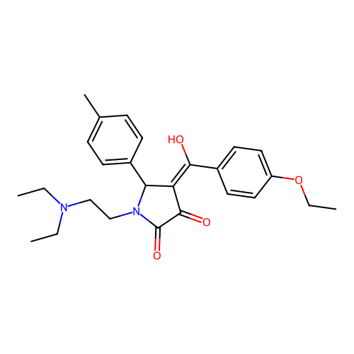 1-(2-(diethylamino)ethyl)-4-(4-ethoxybenzoyl)-3-hydroxy-5-(p-tolyl)-1H-pyrrol-2(5H)-one structure