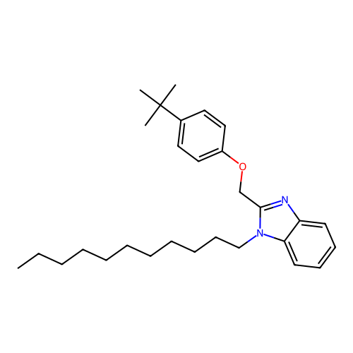 2-[(4-tert-butylphenoxy)methyl]-1-undecyl-1H-benzimidazole structure