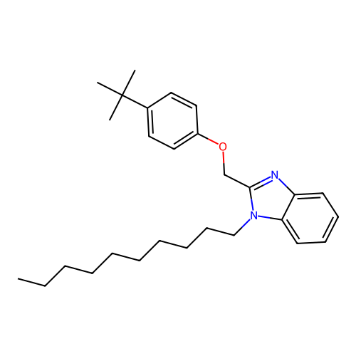 1-(Tert-butyl)-4-[(1-decylbenzimidazol-2-yl)methoxy]benzene structure