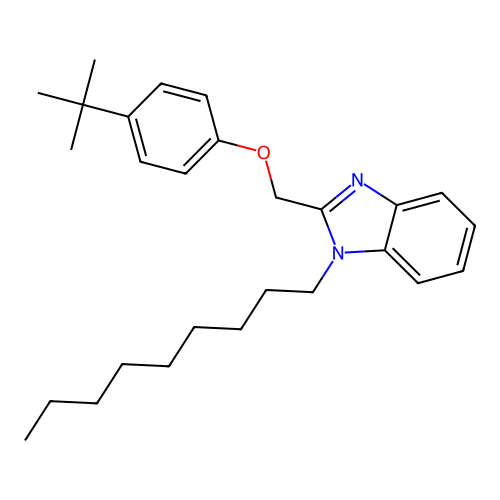 2-((4-(tert-butyl)phenoxy)methyl)-1-nonyl-1H-benzo[d]imidazole structure