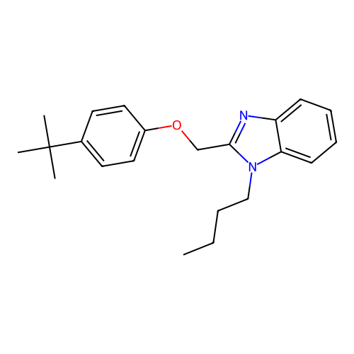 1-butyl-2-[(4-tert-butylphenoxy)methyl]-1H-benzimidazole structure