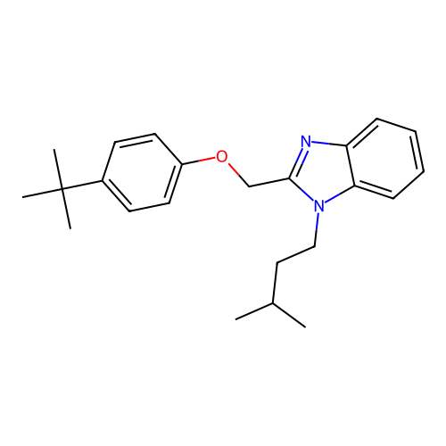 2-[(4-tert-butylphenoxy)methyl]-1-(3-methylbutyl)-1H-benzimidazole structure