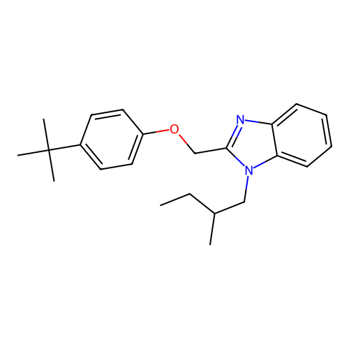 2-[(4-tert-butylphenoxy)methyl]-1-(2-methylbutyl)-1H-benzimidazole structure