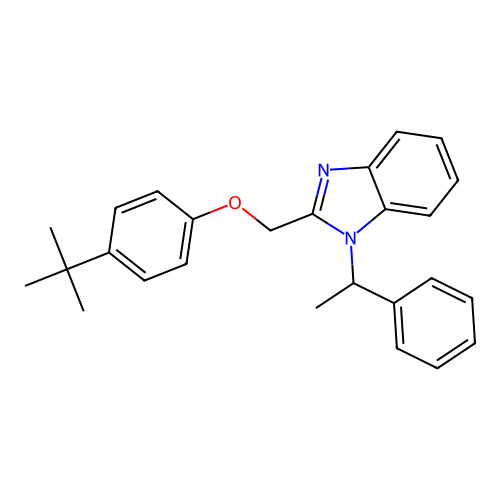 2-[(4-tert-butylphenoxy)methyl]-1-(1-phenylethyl)-1H-benzimidazole structure