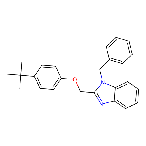 1-benzyl-2-[(4-tert-butylphenoxy)methyl]-1H-benzimidazole structure