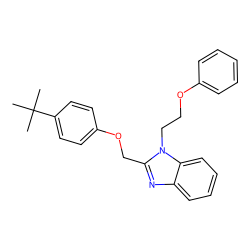 2-[(4-tert-butylphenoxy)methyl]-1-(2-phenoxyethyl)-1H-benzimidazole structure