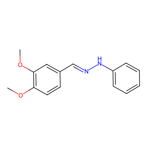 N-Phenyl-N'-(3,4-dimethoxybenzylidene) hydrazine structure