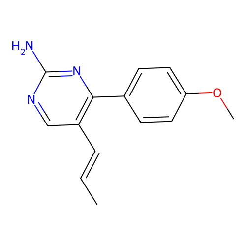4-(4-methoxyphenyl)-5-[(E)-prop-1-enyl]pyrimidin-2-amine structure